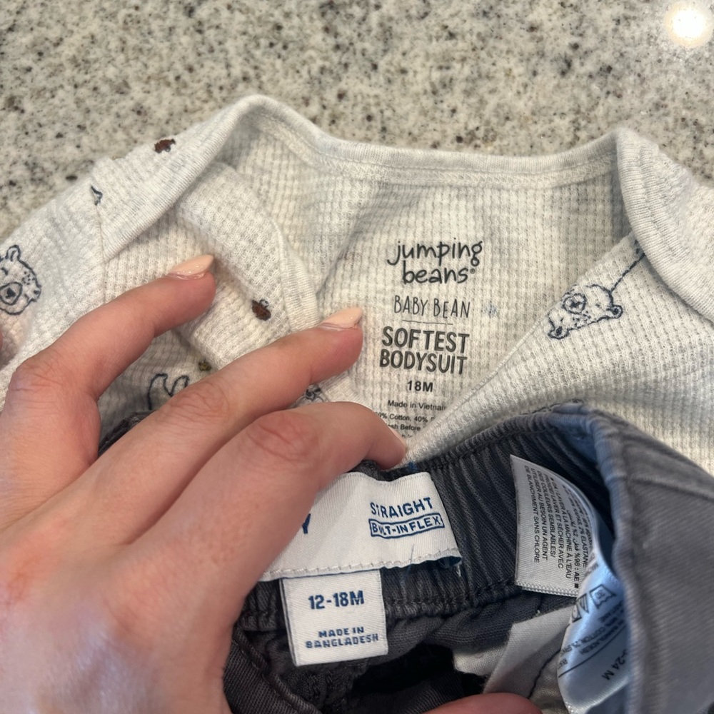 Baby toddler boy bundle pants joggers and bodysuit 12-18 months - Picture 8 of 8